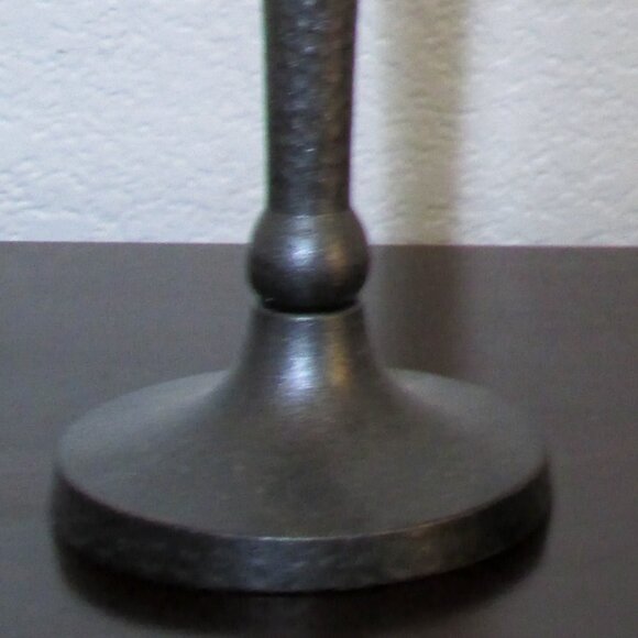 Beautiful Heavy Pair of Bronze Finish Candle Holders - Picture 3 of 3